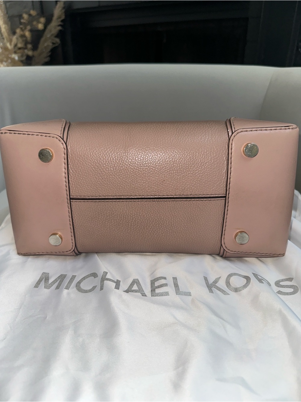 Michael Kors Blush Pink Leather Satchel - Picture 4 of 10